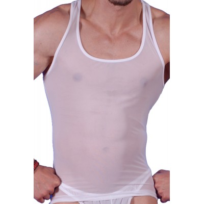Weißes transparentes Tanktop