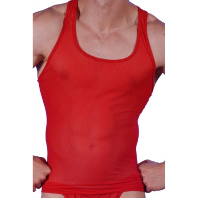 Rotes transparentes Tanktop