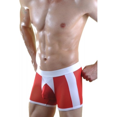 Rot-weißer Herren-Boxer
