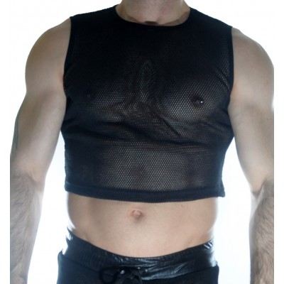 Ärmelloses Mesh-Croptop
