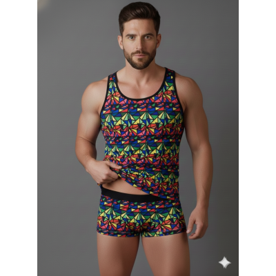 Renkli Erkek İç Giyim Takım